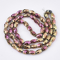 Electroplate Glass Beads Strands&nbsp;EGLA-T018-02-B02
