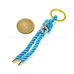 Nylon Knot & Alloy Enamel Keychain&nbsp;KEYC-JKC00567