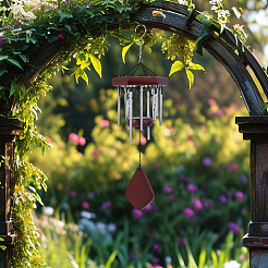 DIY Wood & Aluminium Round Tube Wind Chime Making Kits&nbsp;DIY-PH0023-72B