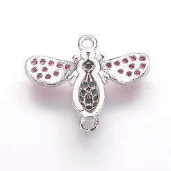 Brass Cubic Zirconia Links&nbsp;ZIRC-K070-03-C03