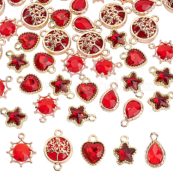 40Pcs 5 Styles Glass Pendants&nbsp;GLAA-GA0001-93