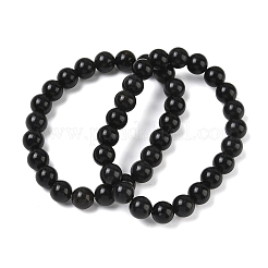 Natural Obsidian Round Beaded Stretch Bracelets&nbsp;GG-CBA12F1-02A-06