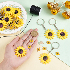 Zinc Alloy Enamel Connector Charms and Iron Resin Keychain&nbsp;DIY-PH0008-31