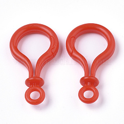 Opaque Solid Color Bulb Shaped Plastic Push Gate Snap Keychain Clasp Findings&nbsp;LS-KY-T021-01I