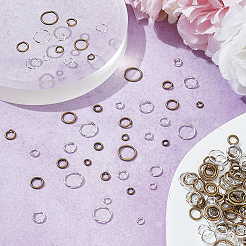 240Pcs 12 Styles Brass Open Jump Rings&nbsp;KK-LP0001-35