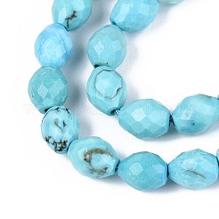 Dyed Natural Blue Turquoise Beads Strands&nbsp;G-T142-80