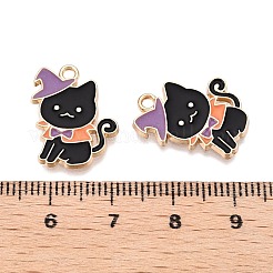 Halloween Theme Rack Plating Alloy Enamel Pendants&nbsp;ENAM-N056-361