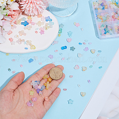 470Pcs 6 Styles Gradient Color Transparent Acrylic Beads&nbsp;OACR-PA0001-59