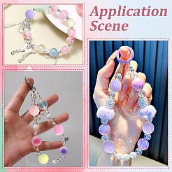 40Pcs Flocking Opaque Acrylic Beads&nbsp;OACR-PA0001-95