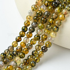 Natural Dragon Veins Agate Beads Strands&nbsp;G-G445-8mm-03