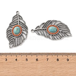 Bohemia Tibetan Style Alloy & Enamel & Synthetic Turquoise Pendants&nbsp;LS-FIND-T074-11AS