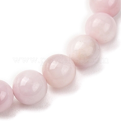 Natural Kunzite Round Beads Stretch Bracelets for Women Men&nbsp;BJEW-A149-02