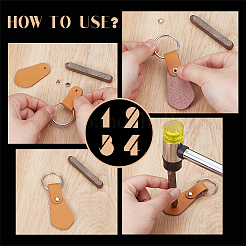 DIY Leather Keychain Making Kits&nbsp;DIY-OC0013-49