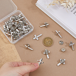 50Pcs Religion Corss Alloy Lapel Pin Backs&nbsp;JEWB-FH0002-50P
