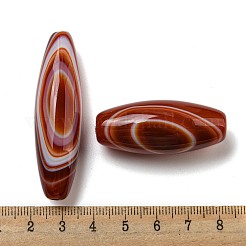 Natural Red Striped Agate/Banded Agate Beads Strands&nbsp;G-NH009-01