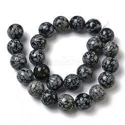 Natural Snowflake Obsidian Beads Strands&nbsp;G-F818-A10-16mm