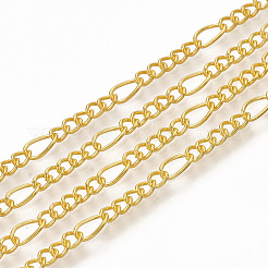 Brass Coated Iron Figaro Chain Necklace Making&nbsp;MAK-T006-03G