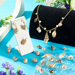 18Pcs 9 Styles Electroplated Natural Shell Pendants&nbsp;BSHE-TA0001-35