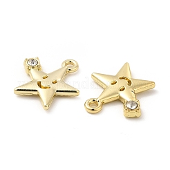 Rack Plating Alloy Rhinestone Pendants&nbsp;FIND-G044-14LG