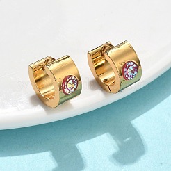 201 Stainless Steel Wide Huggie Hoop Earrings&nbsp;EJEW-D354-14G