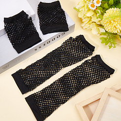 4 Pairs 4 Styles Women Polyester Mesh Gloves&nbsp;AJEW-CY0001-15