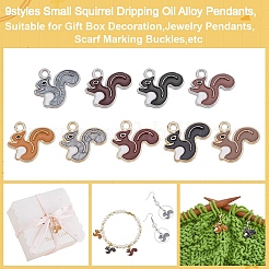 72Pcs 9 Styles Alloy Enamel Pendants&nbsp;ENAM-PH0002-91