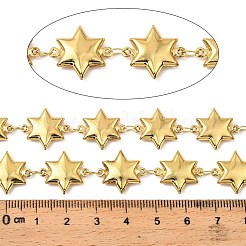 304 Stainless Steel Star Link Chains&nbsp;CHS-G042-03G-02
