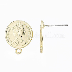Alloy Stud Earring Findings&nbsp;PALLOY-T064-70LG-RS