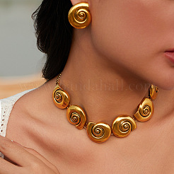 Alloy Link Bracelets & Stud Earrings & Chain Necklaces & Rings Sets&nbsp;WG57653-01