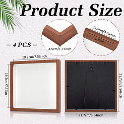 4Pcs Plywood Money Box Photo Frames&nbsp;ODIS-WA0001-16A