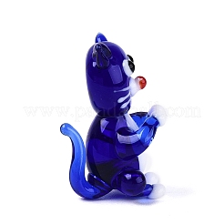 Handmade Lampwork Cat Figurine Display Decorations&nbsp;LAMP-N034-26B