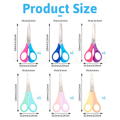6Pcs 6 Styles Steel Scissors&nbsp;TOOL-TA0001-09