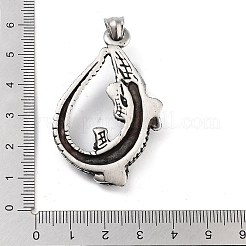 Retro 304 Stainless Steel Big Pendants&nbsp;STAS-I205-20AS