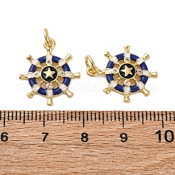 Brass Micro Pave Cubic Zirconia Pendants&nbsp;KK-S525-06G