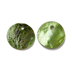 Spray Painted Natural Akoya Shell Charms&nbsp;LS-SHEL-F007-15A-07