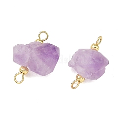 Raw Rough Natural Druzy Amethyst Connector Charm&nbsp;PALLOY-JF06042