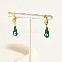 Vintage Minimalist 201 Stainless Steel Devil Eye with Teardrop Hoop Earrings&nbsp;GP4493