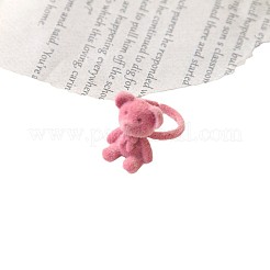 Bear Adjustable Zinc Alloy Flocking Finger Rings for Women&nbsp;FS-WG501E4-04