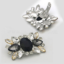 Alloy Glass Detachable Shoe Buckle Clips&nbsp;FIND-WH0423-73P-02