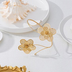 Hollow Out Flower Alloy Crystal Rhinestone Anklets for Women&nbsp;FS-WGF92CE-01