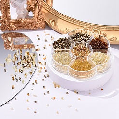 7 Style Transparent & Trans & Metallic Colours Glass Seed Beads&nbsp;SEED-YW0001-45B