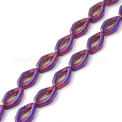 Rainbow Color Baking Paint Electroplate Non-magnetic Synthetic Hematite Beads Strands&nbsp;G-XCP0009-06