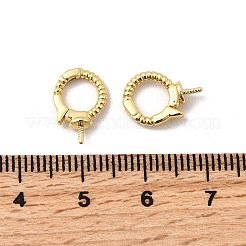 Brass Fold Over Clasps&nbsp;KK-I364-36G