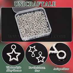 200Pcs Tibetan Style Alloy Charms&nbsp;UNKW-UN0001-20