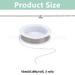 20M 304 Stainless Steel Paperclip Chains&nbsp;CHS-DC0001-06