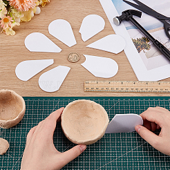 8Pcs 8 Styles Acrylic Clay Wedging Board&nbsp;DIY-FG0008-21