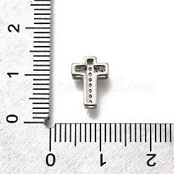 Brass Micro Pave Cubic Zirconia Beads&nbsp;KK-P295-21P