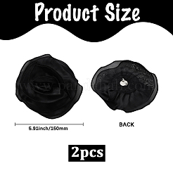 Flower Polyester Multi-strand Brooches&nbsp;JEWB-WH20003-05C