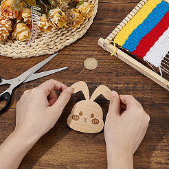 Wooden Rabbit Knitting Tools&nbsp;WOOD-WH0050-029