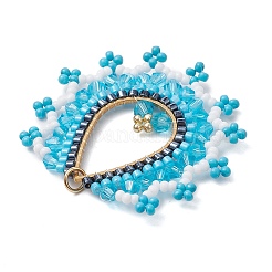 Glass Seed Beads Big Pendants&nbsp;PALLOY-MZ00410-02